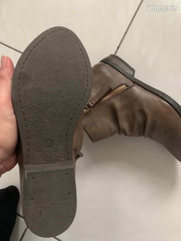 Bottines taupes pointure 40 (image 3)