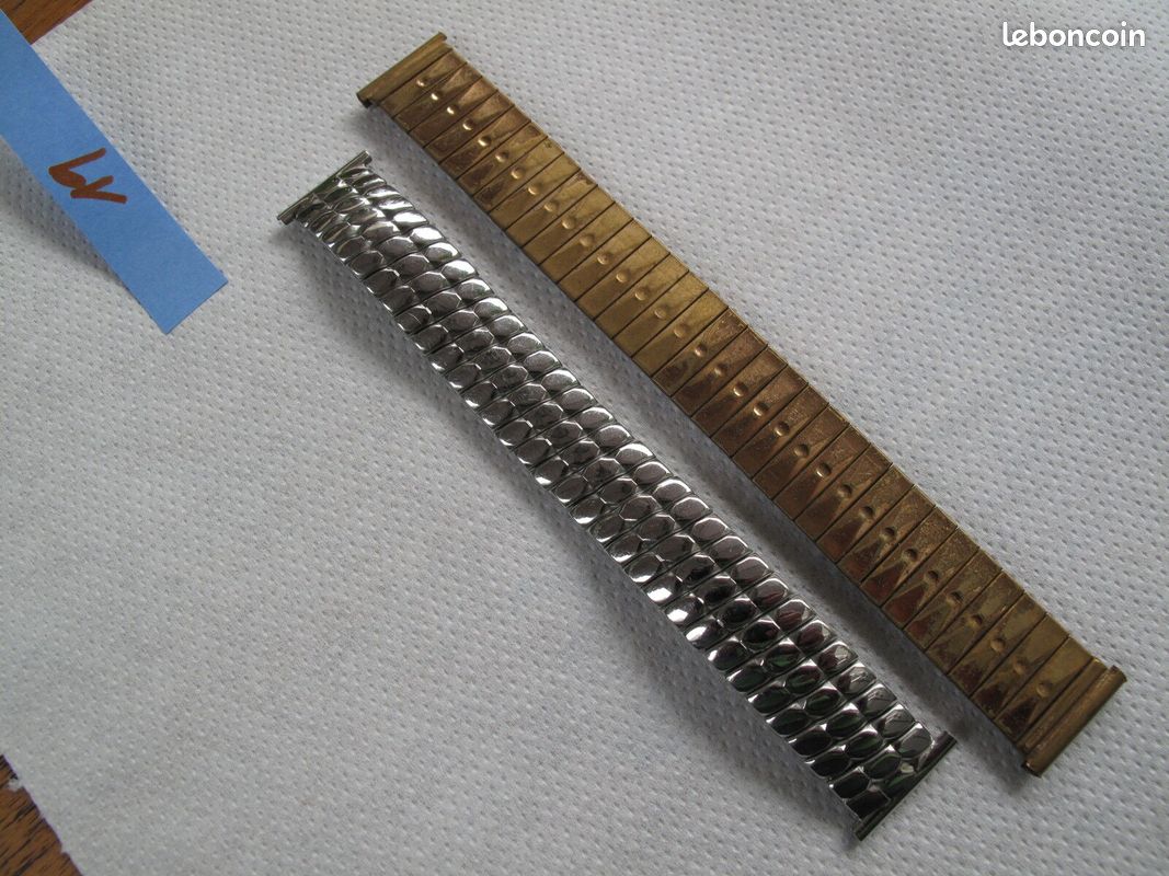 Lot de bracelets de montre en métal, vintage, 70's, 80's (image 3)
