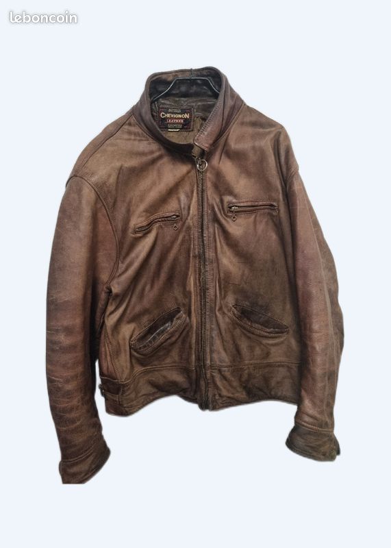 Blouson Cuir Chevignon Vintage Chevignon Vintage Veste En Cuir