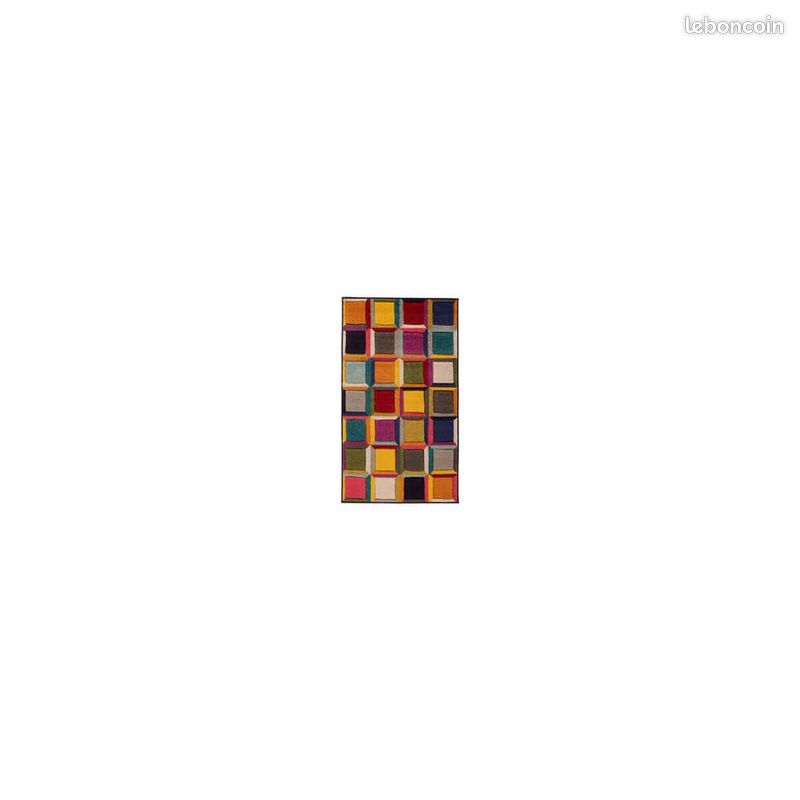 Tapis cubique multicolore moderne pour salon Waltz Multicolore 66x230 (image 1)