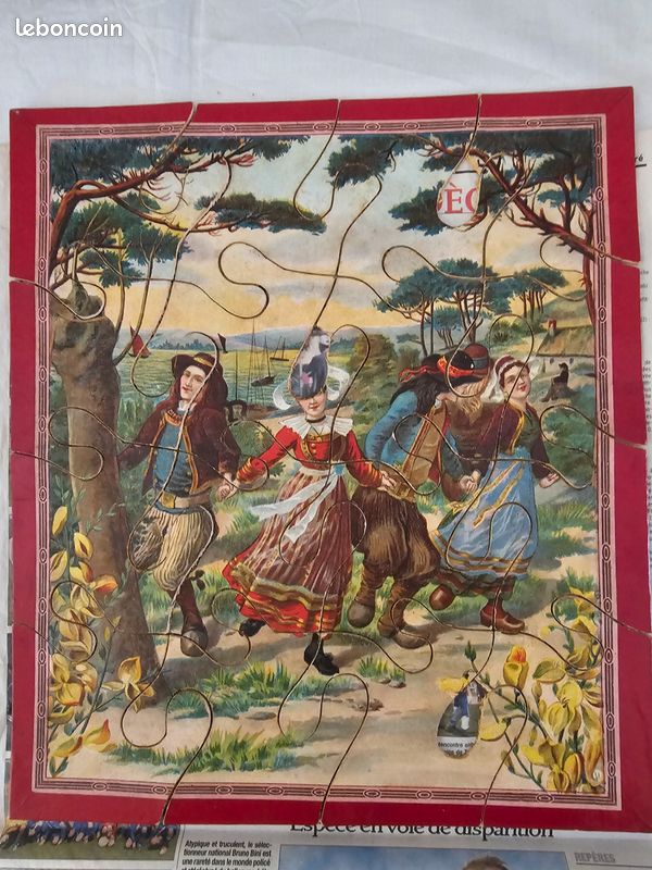 Lot de 9 puzzles anciens en carton – début/milieu XXe siècle – incomplets (image 3)