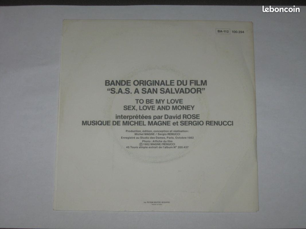 Michel Magne Et Sergio Renucci – Bande Originale Du Film "S.A.S. / 45T (image 2)