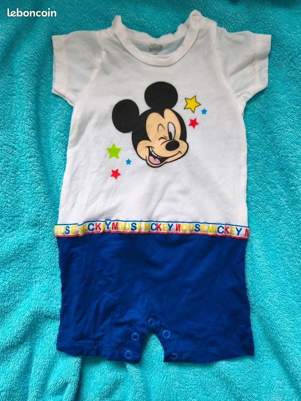 Barboteuse été bébé garçon Mickey (image 1)