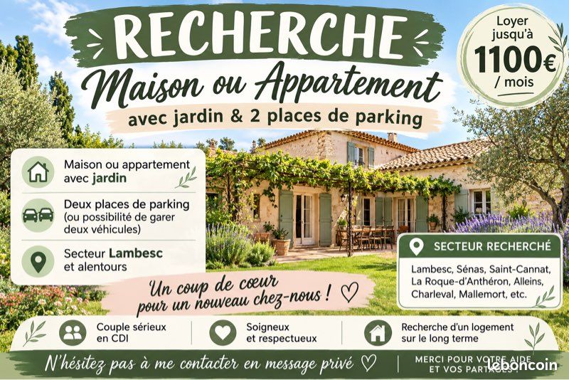 Appartement 3 pièces 80 m² · à Lambesc · 80 m² · 1 100 €