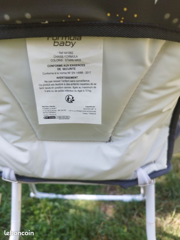 Chaise haute bébé pliable formula baby (pas d 'envoi ) (image 7)