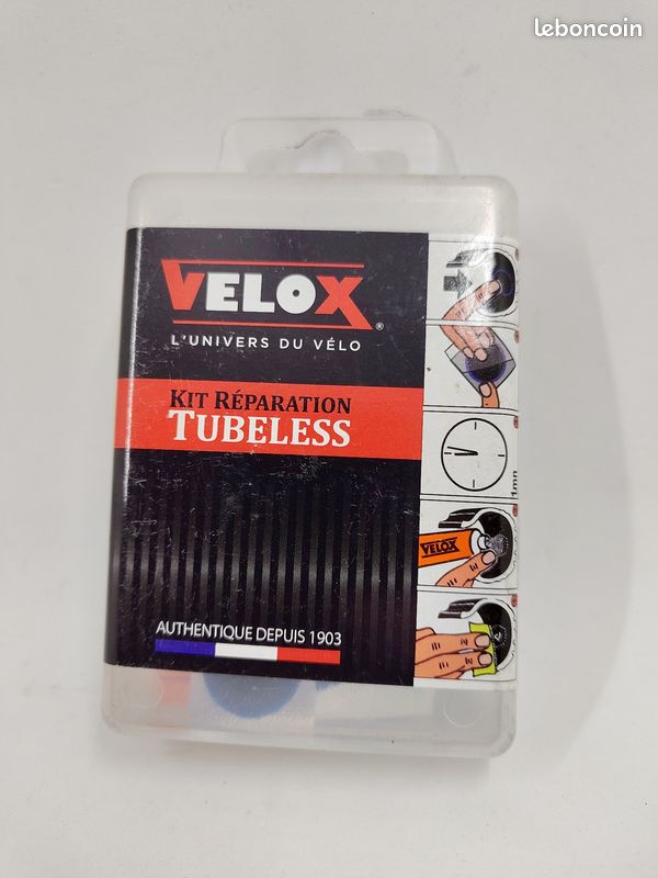 Velox Kit reparation pneu tubeless vtt par l'interieur avec rustines