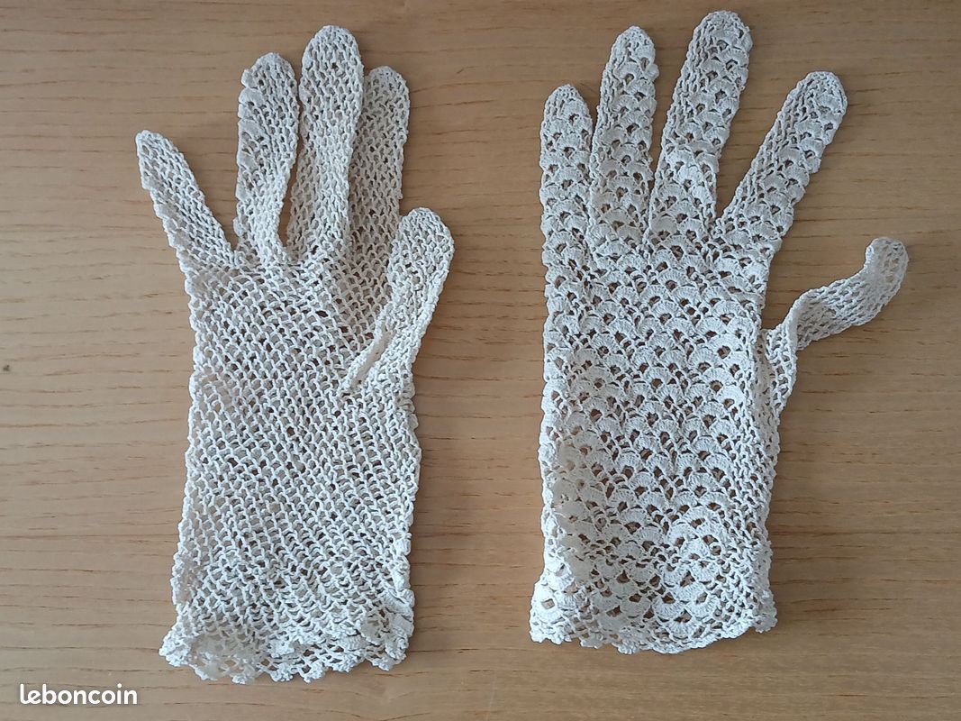 Paire de gants crochet vintage (image 6)