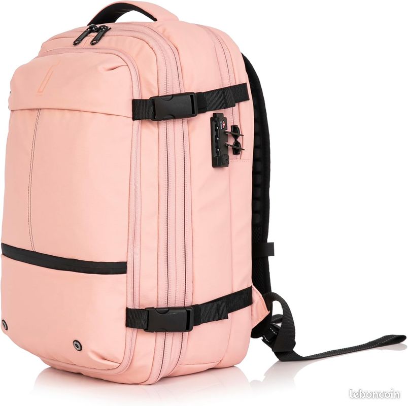 Sac à Dos Voyage Sous Vide CELIMS - Pompe à Air Intégrée, 48L Extensible 60L, Compartiment Ordinateur, Cadenas TSA, Imperméable | Idéal Valise Sac à Dos Compressible