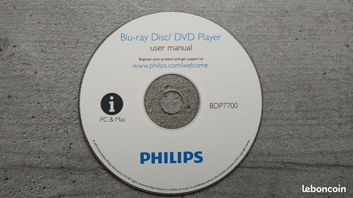 Philips - Manuel d'Utilisation du Lecteur Blu-Ray Disc 3D › BDP7700 - PC & Mac (image 4)