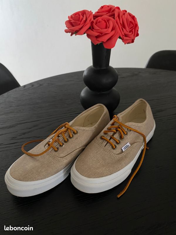 Shoes Vans Cuir Beige Vans Beige Cuir Baskets Cuir Knu Chukka Push
