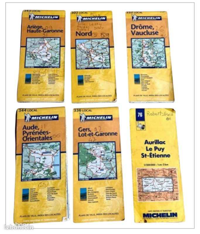 PLANS DE VILLE Lot de 6 Cartes Michelin (image 1)
