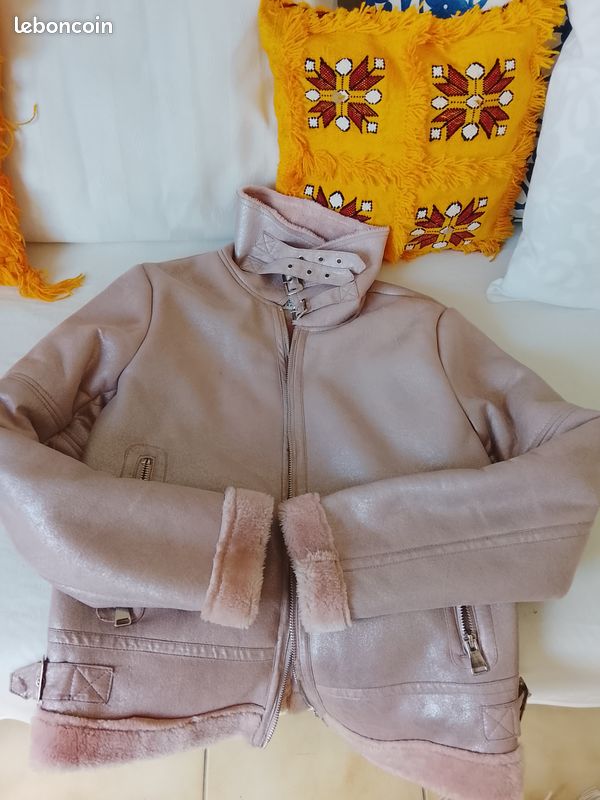 Manteau veste rose (image 1)
