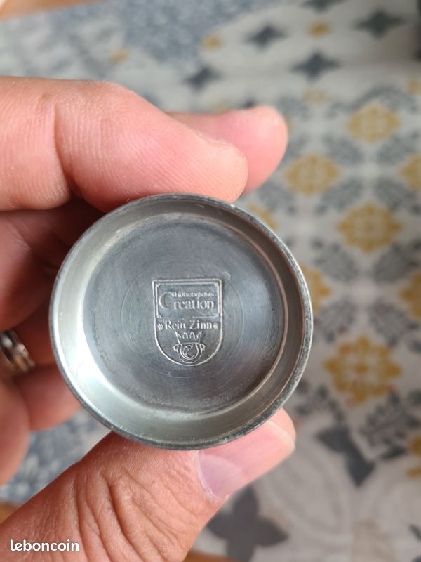 Verres/ gobelets en étain allemand Rein zinn 2900 (image 3)