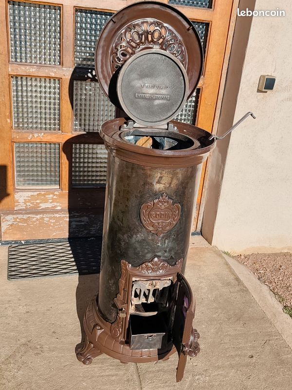 Godin 3721A Poêle à bois et/ou charbon Marron BON ETAT sortie125mm 5,8kw (image 4)