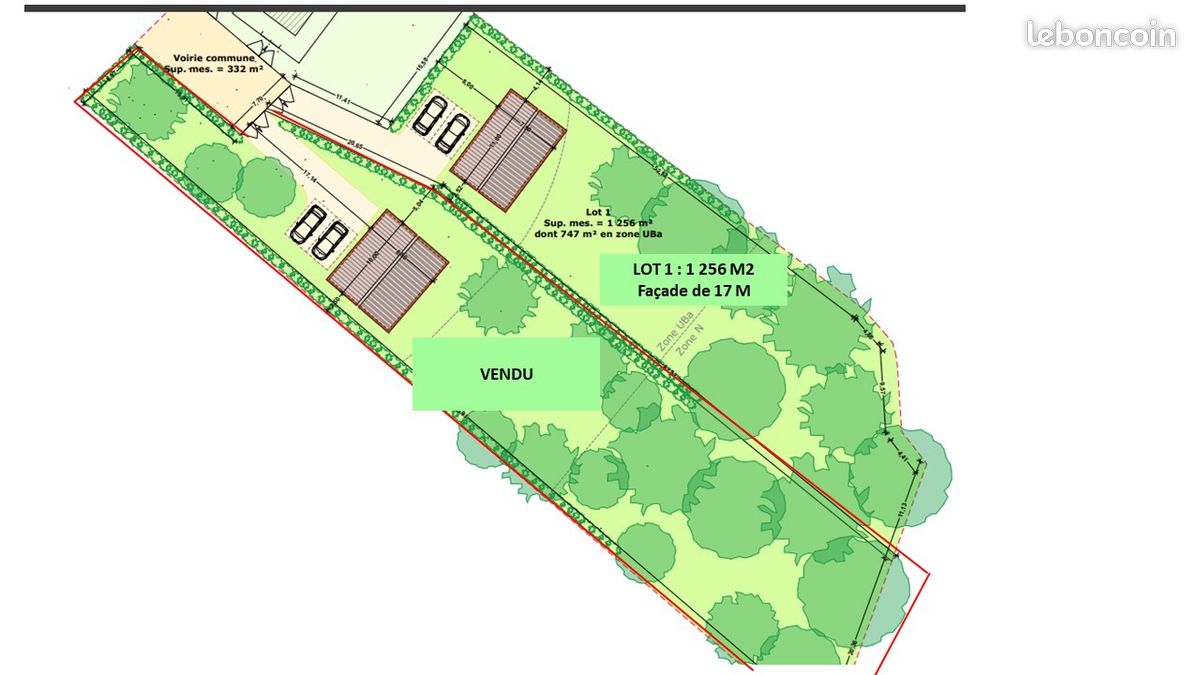 Terrain 1 256 m² Pommeuse · 95 000 €