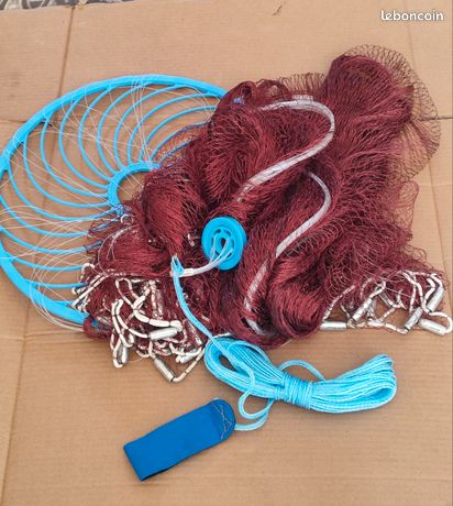 Filet Pêche Mer Lesté Filet De Pêche Américain 3,6m - Nylon Résistant Avec Lest Zinc Pour Pêche En Mer Filet De Pêche Nylon Filet Pêche Mer Lesté Filet De Pêche Américain 3,6m - Nylon Résistant Avec Lest Zinc Pour Pêche En Mer Filet De Pêche Nylon