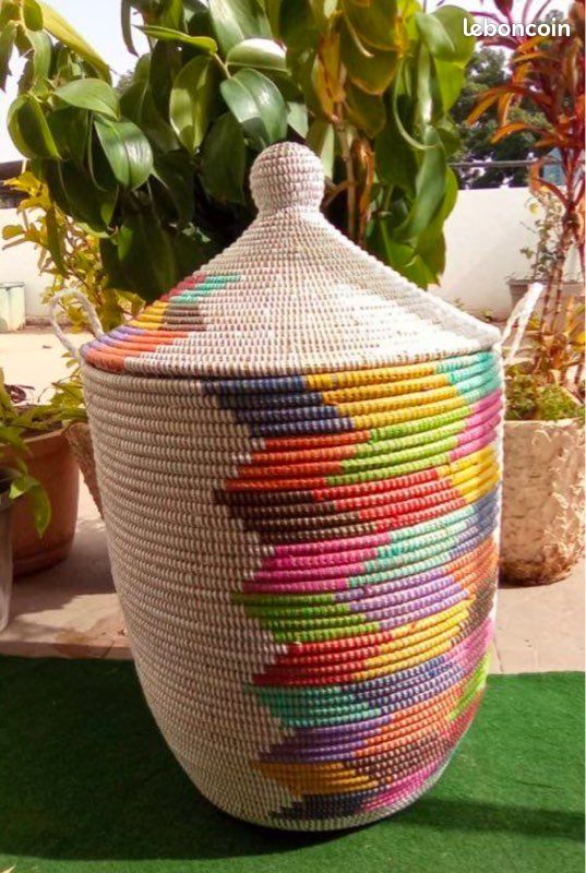 Panier tissé africain hand made (image 1)