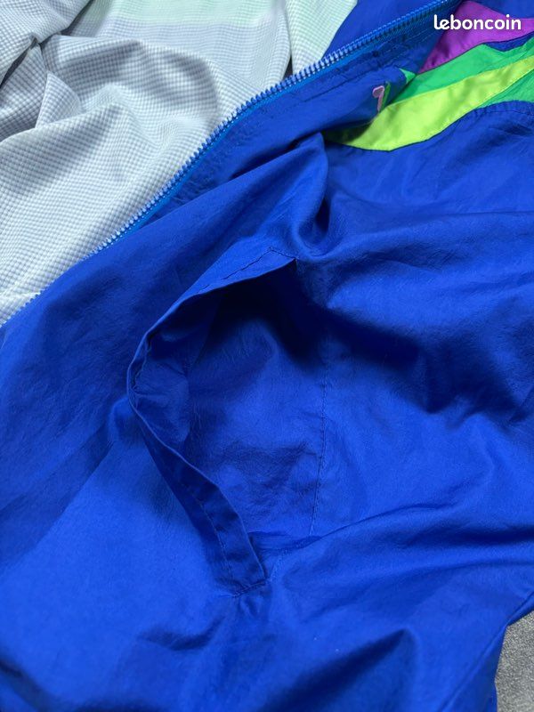 Veste Fila vintage 80s bleu coupe large logo brodé - XL (image 6)