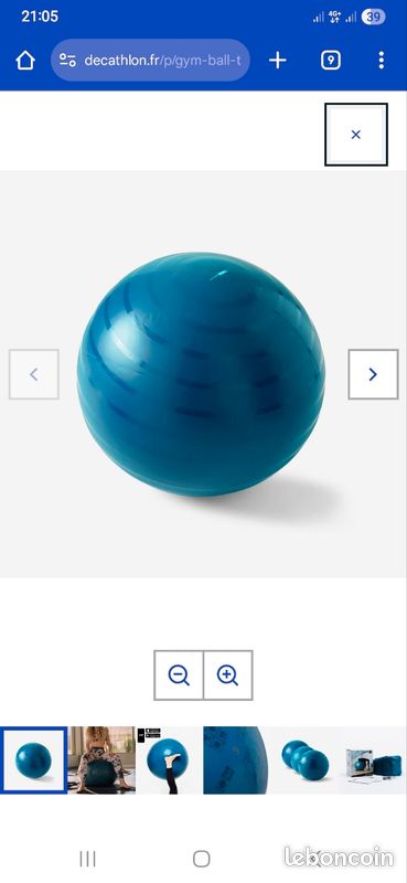 Decathlon 75 Cm Fitness Ball Décathlon DOMYOS Gym Ball Taille