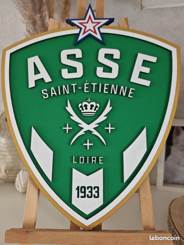Clip Déo Auto Logo ASSE Saint-Étienne - Déco Bureau Vintage, Goodie Collector Vert