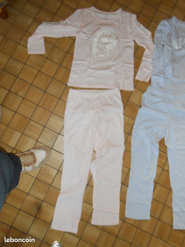 Pyjama 100% Coton Monki Avec Motifs - Taille S - Neuf Avec étiquettes - Couleur Beige