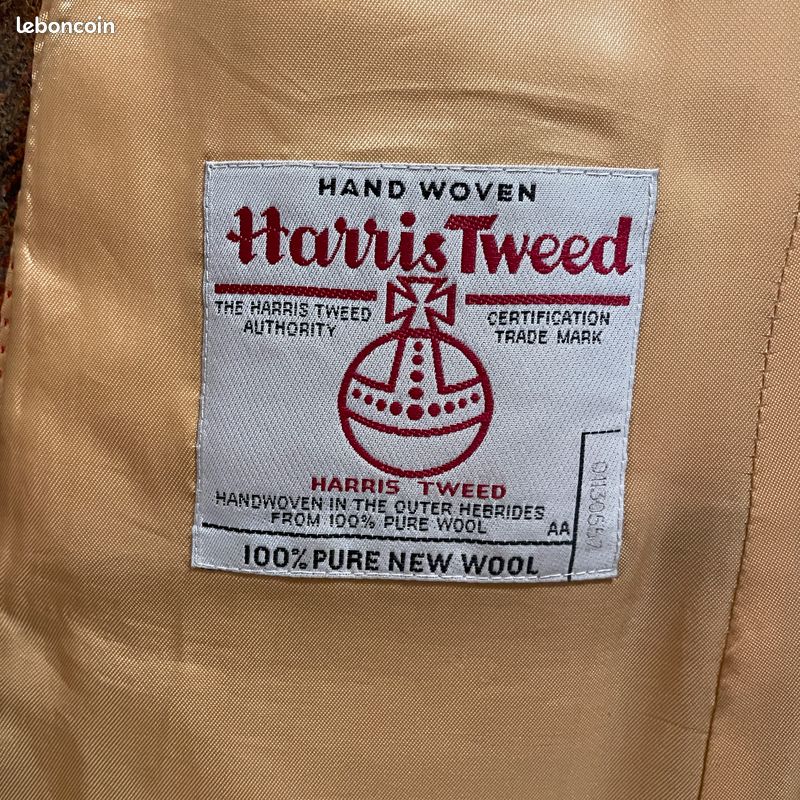 Sublime Veste en Harris Tweed vintage à carreaux Tartan - Pure laine tissée main - Taille 50 (image 15)