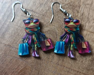 Boucles D'Oreilles Grenouille Argent Sterling 925 - Mignonnes Amusantes Pour Femmes Et Adolescentes, Cadeau Fantaisie