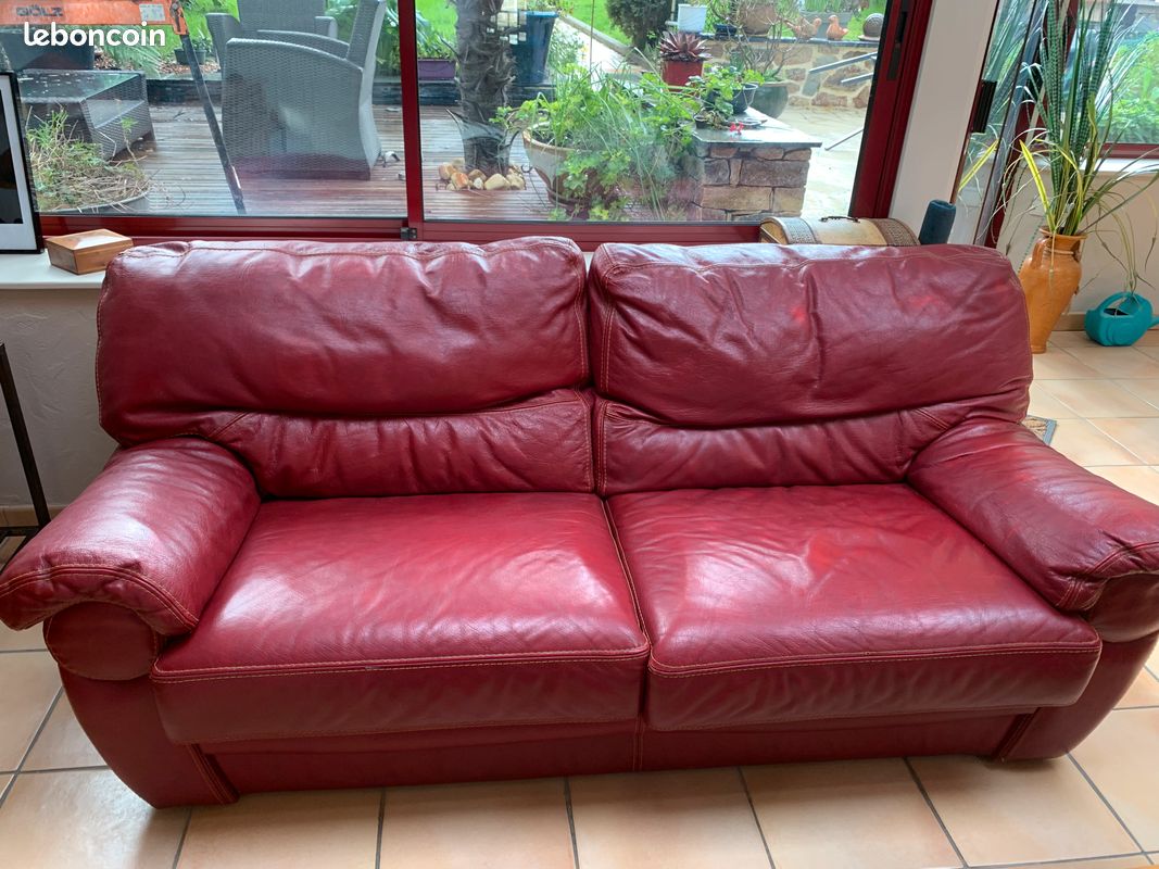 Vend canapé cuir (image 2)