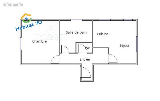 Appartement 2 pièces 52 m² · à Lure · 52 m² · 461 €/mois