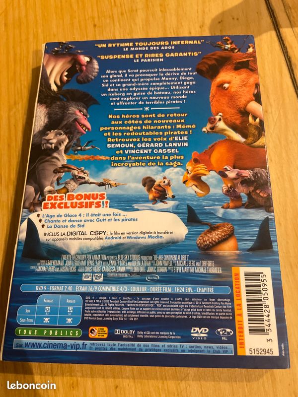 DVD l’âge de glace 4 (image 2)