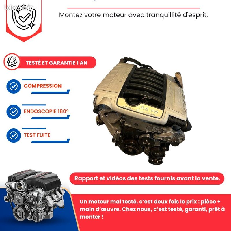 Moteur Porsche Cayenne 3.6 DFI (Type 957) - Occasion - Plus De 100 000 Km - Bloc Complet