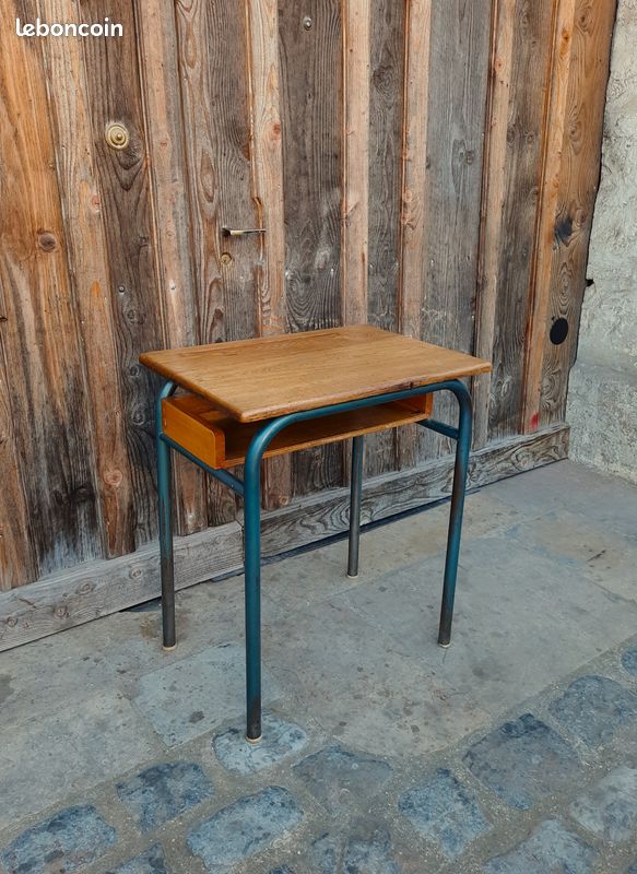 Pupitre scolaire ancien hauteur Adulte x 20 - Chaises assorties - LIVRABLES (image 1)