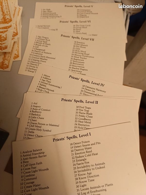 AD&d deck of Priest et magie jdr (image 8)