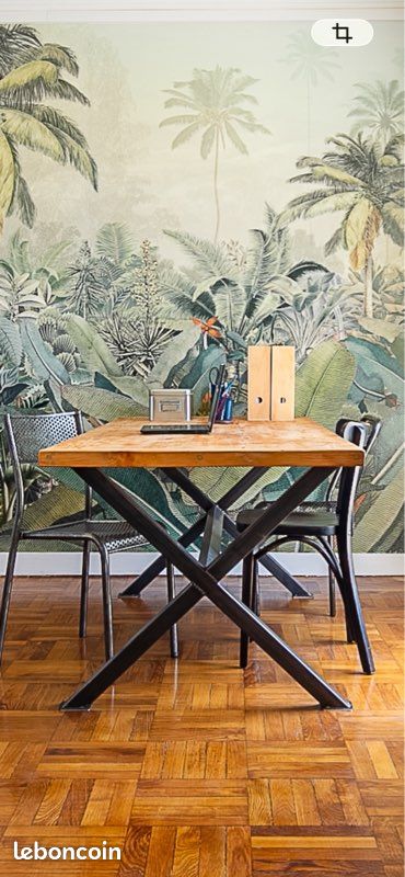 Table d’ébéniste métal / bois (image 1)