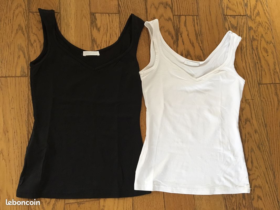 2 tops beau décolleté NEUFS Promod (image 1)