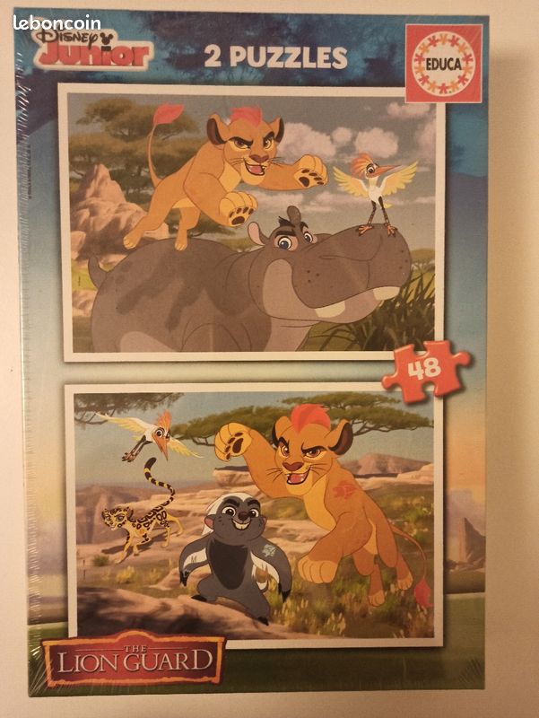 Puzzles 2x48 pièces le roi Lion neuf (image 1)