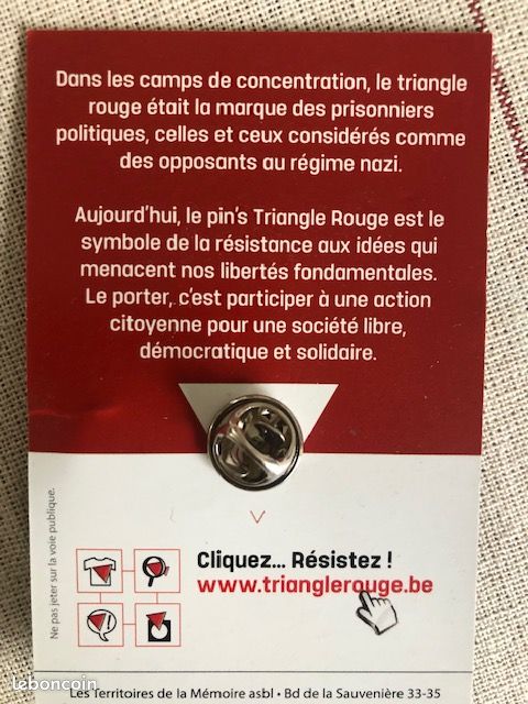 Lot de 6 Pin's Triangle Rouge comme JLM - Collection