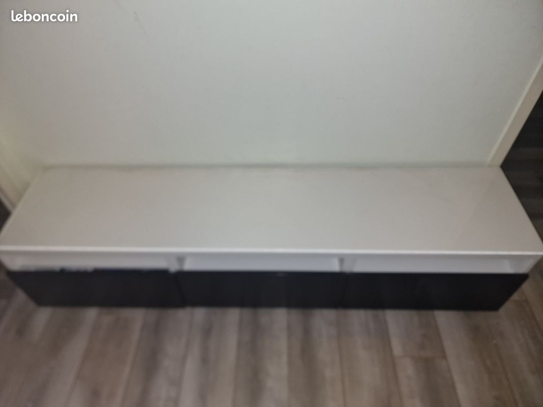 Meuble tele avec plateau en verre (image 2)