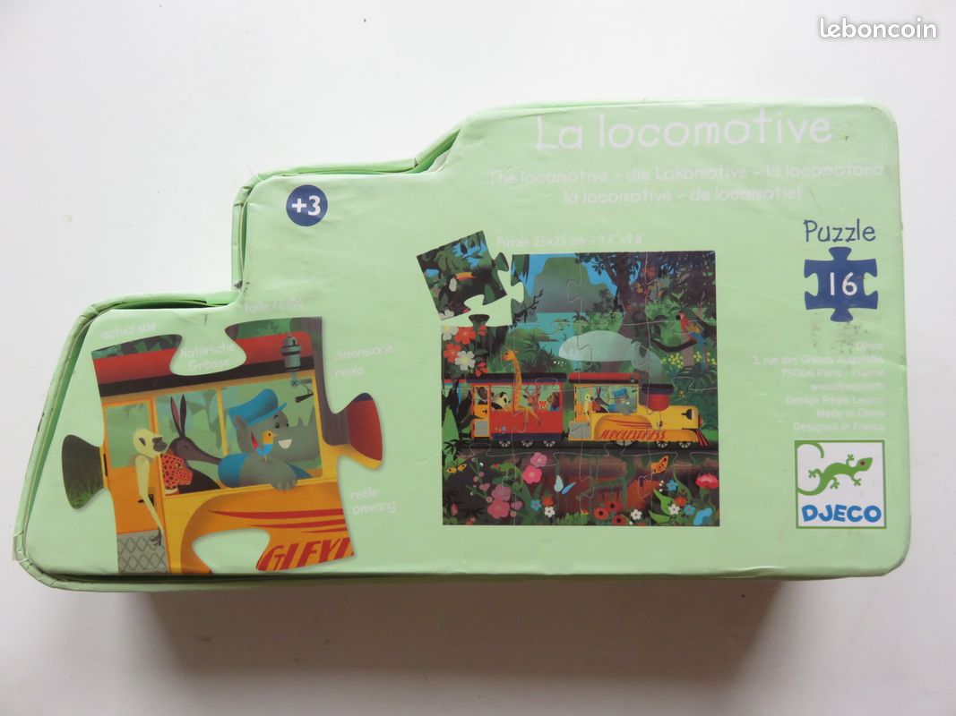 Puzzle 25 pièces 3+ ans : La locomotive (Djeco) complet (image 2)