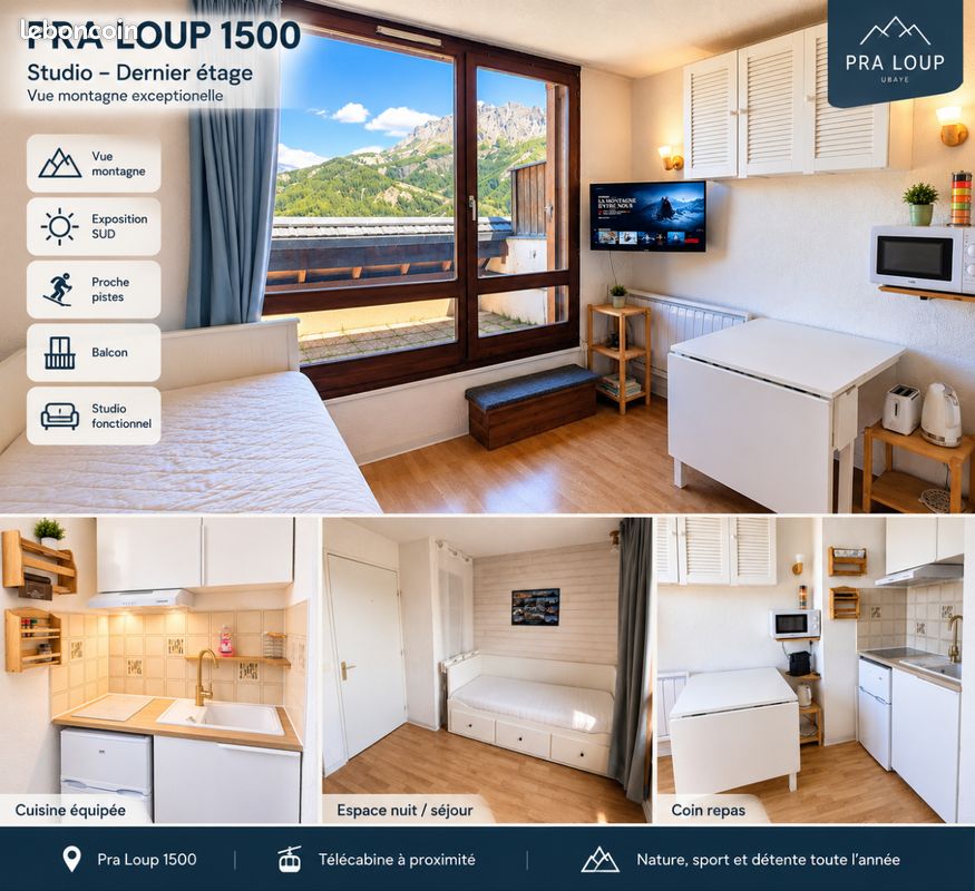 Appartement 1 pièce 18 m² · à Uvernet-Fours · 18 m² · 59 000 €