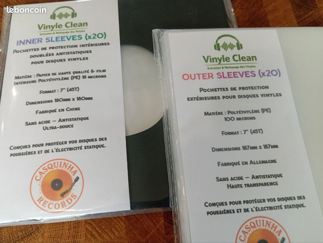 Pochettes extérieures en plastique ASHATA pour disques vinyles, 20