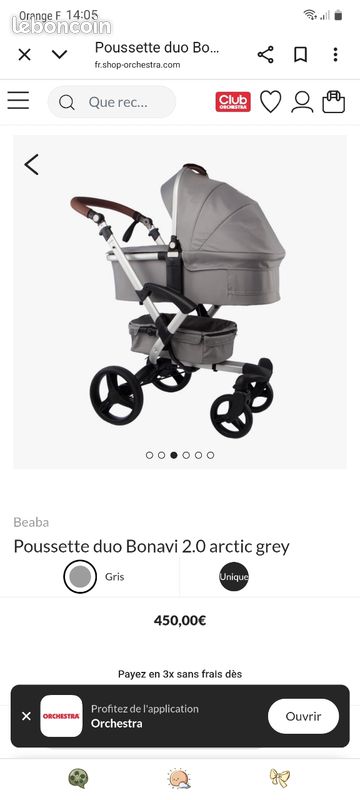 Poussette BONAVI 2 en 1 tout terrain NEUVE encore emballee (image 3)