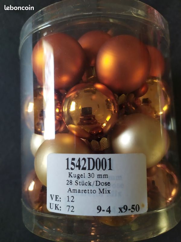 Boite boules de Noël en verre (image 2)