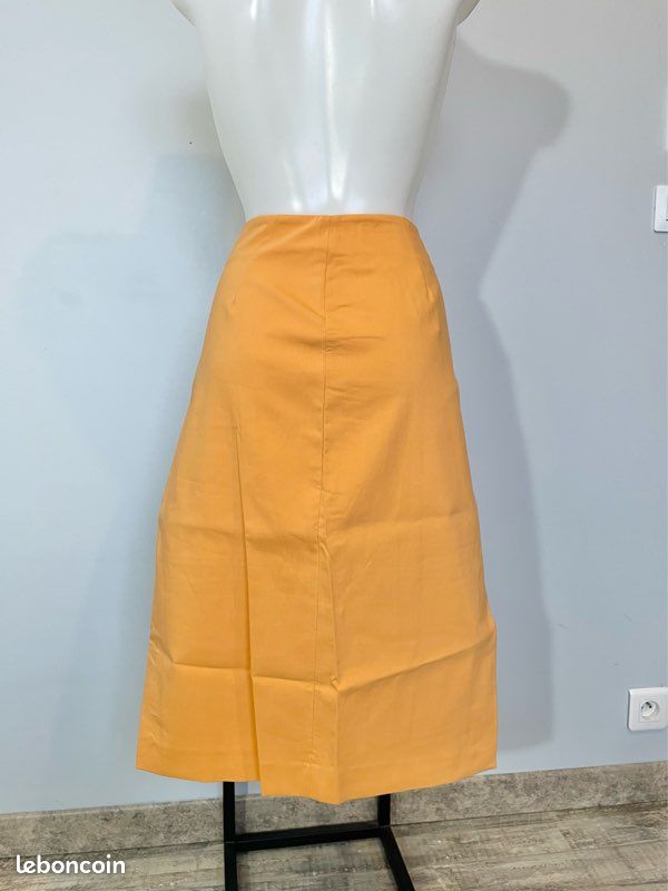 Jupe Cassie Lularoe coupe droite orange et noire coupe XS taille 2-4