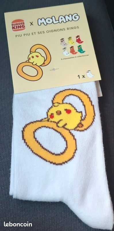 Chaussettes Burger King Molang - Rose - Taille 29-32 - Enfant Unisexe - Neuves