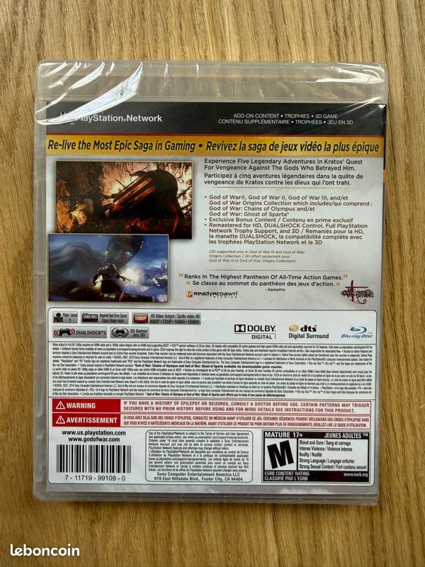 Sony PlayStation 3 – God Of War III – Neuf Sous Blister, Jeu PS3