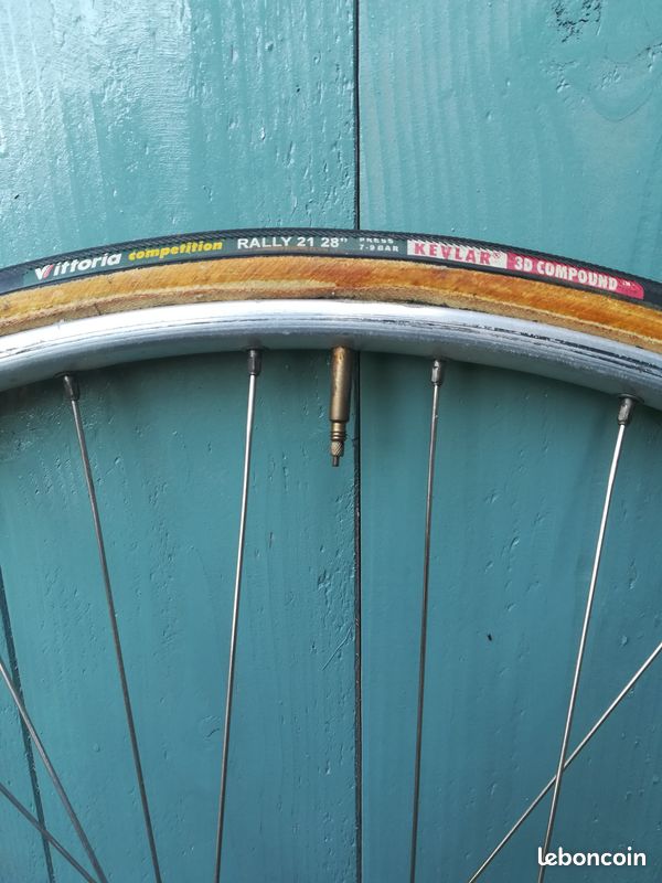 Roue Avant Campagnolo RECORD 1950 – Moyeu Grande Flasque, Jante à Boyaux