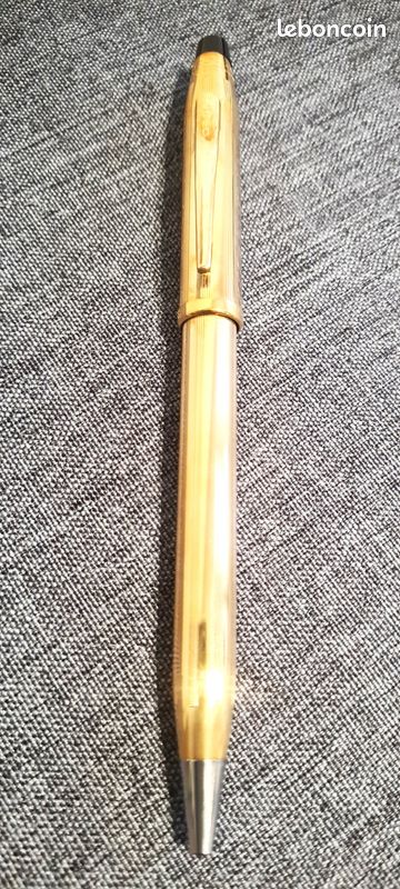 Stylo Bille Cross Century Métal - Finition Chrome Et Or - Occasion En Bon état