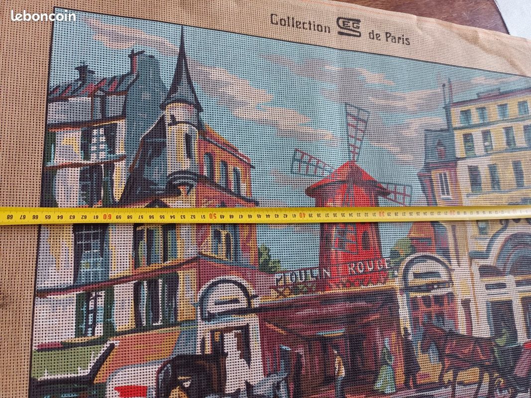 Grand Canevas neuf sans les fils Le Moulin Rouge Paris (image 9)