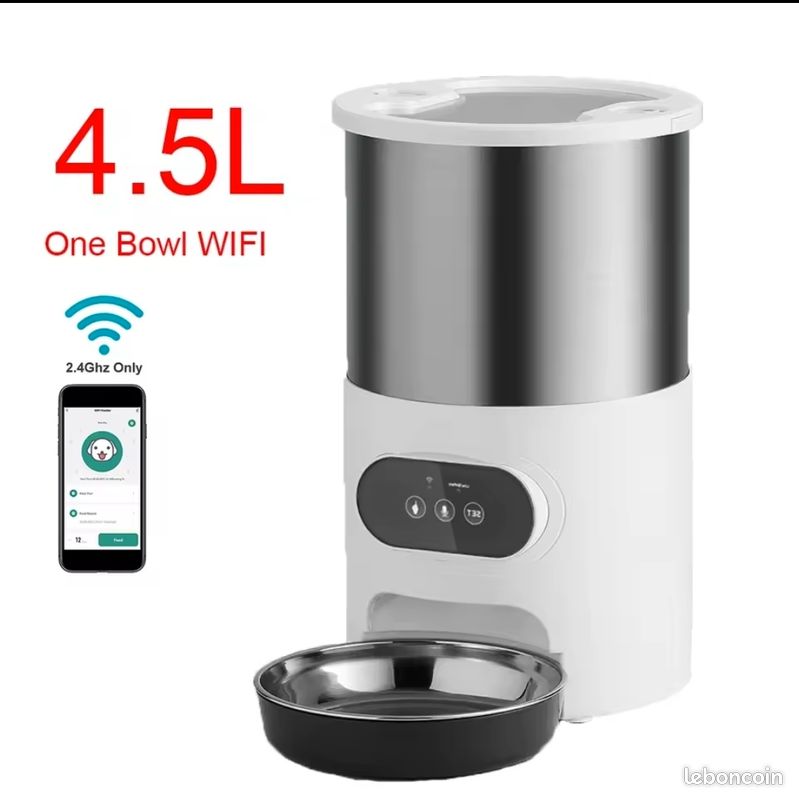 Distributeur de croquettes automatique en wifi. 4,5 Litres (image 1)
